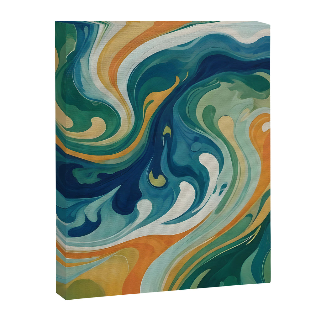 Tangerblue Waves Canvas Print Gallery Image 8