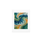 Tangerblue Waves Art Print Gallery Image 1