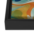 Tangerblue Waves Framed Canvas Print Gallery Image 3