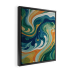 Tangerblue Waves Framed Canvas Print Gallery Image 2