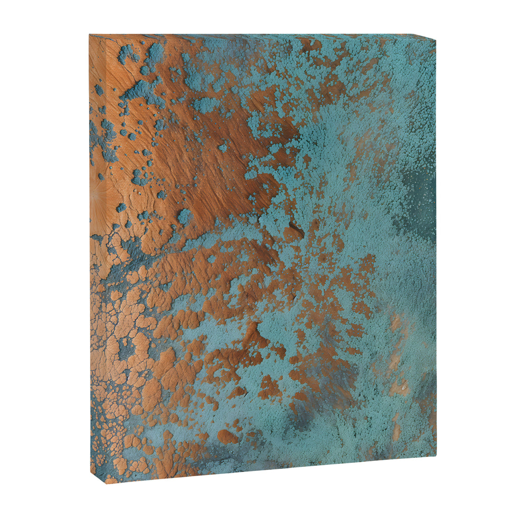 Tarnished in Teal and Copper Rust Canvas Print Gallery Image 8
