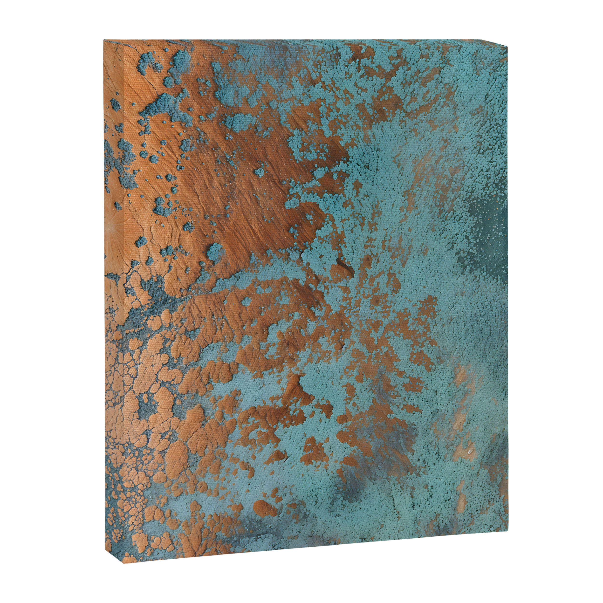 Tarnished in Teal and Copper Rust Canvas Print Gallery Image 8