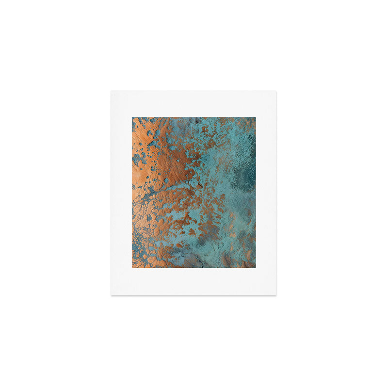 Tarnished in Teal and Copper Rust Art Print Gallery Image 1