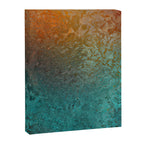 Teal and Copper Rust in Vintage Aesthetic Grunge Canvas Print Gallery Image 8