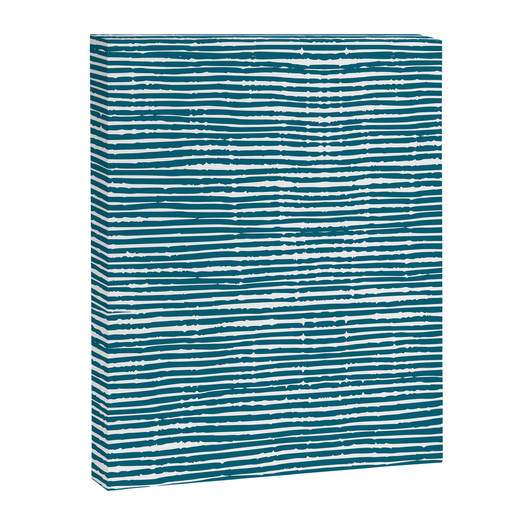 Teal Striped Abstract Pattern Canvas Print Gallery Image 8