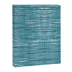 Teal Striped Abstract Pattern Canvas Print Gallery Image 8