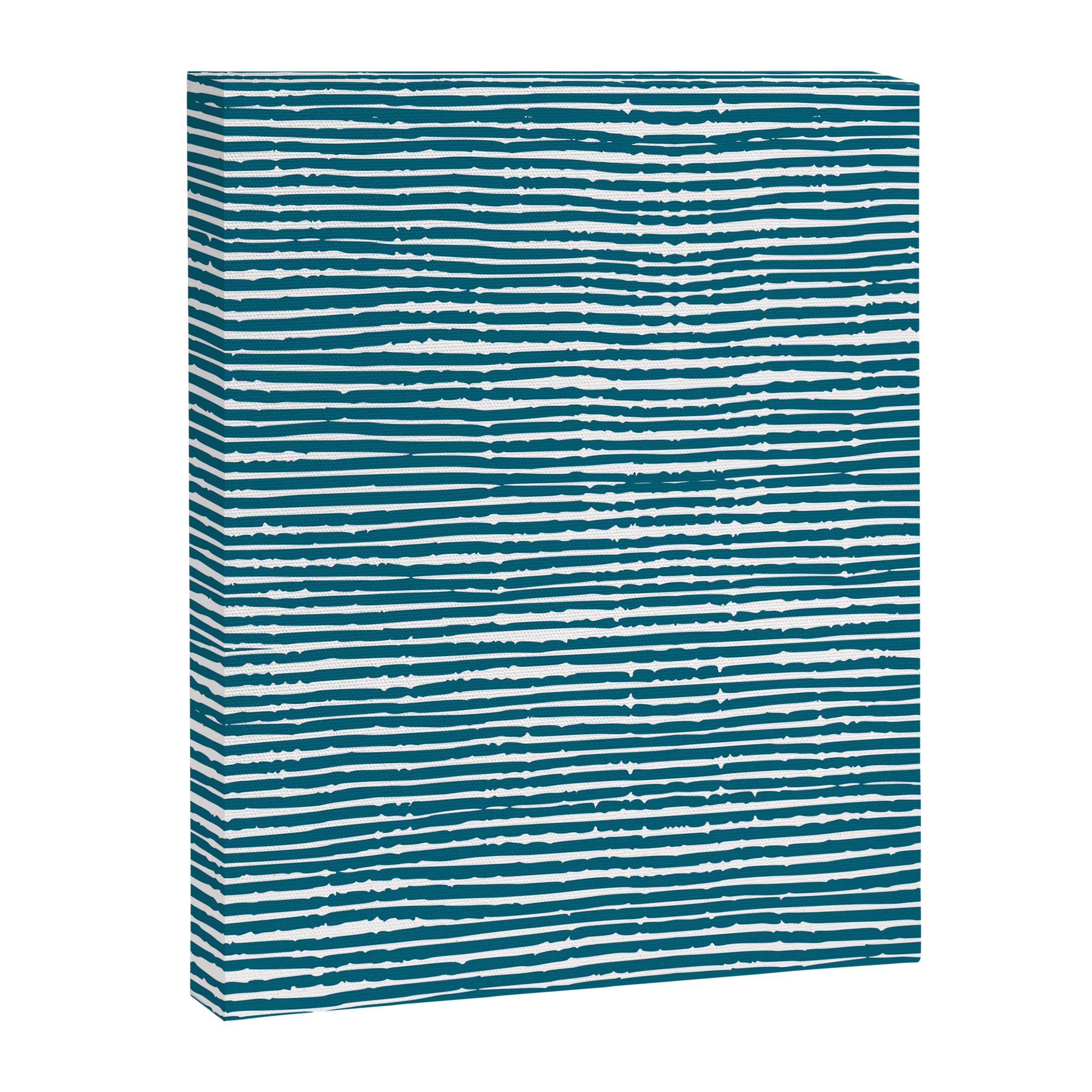Teal Striped Abstract Pattern Canvas Print Gallery Image 8