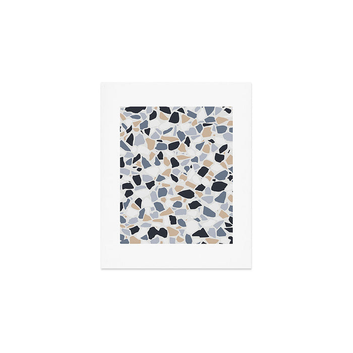 Terrazzo Mosaic Pattern, Gray and Neutral Art Print Gallery Image 1