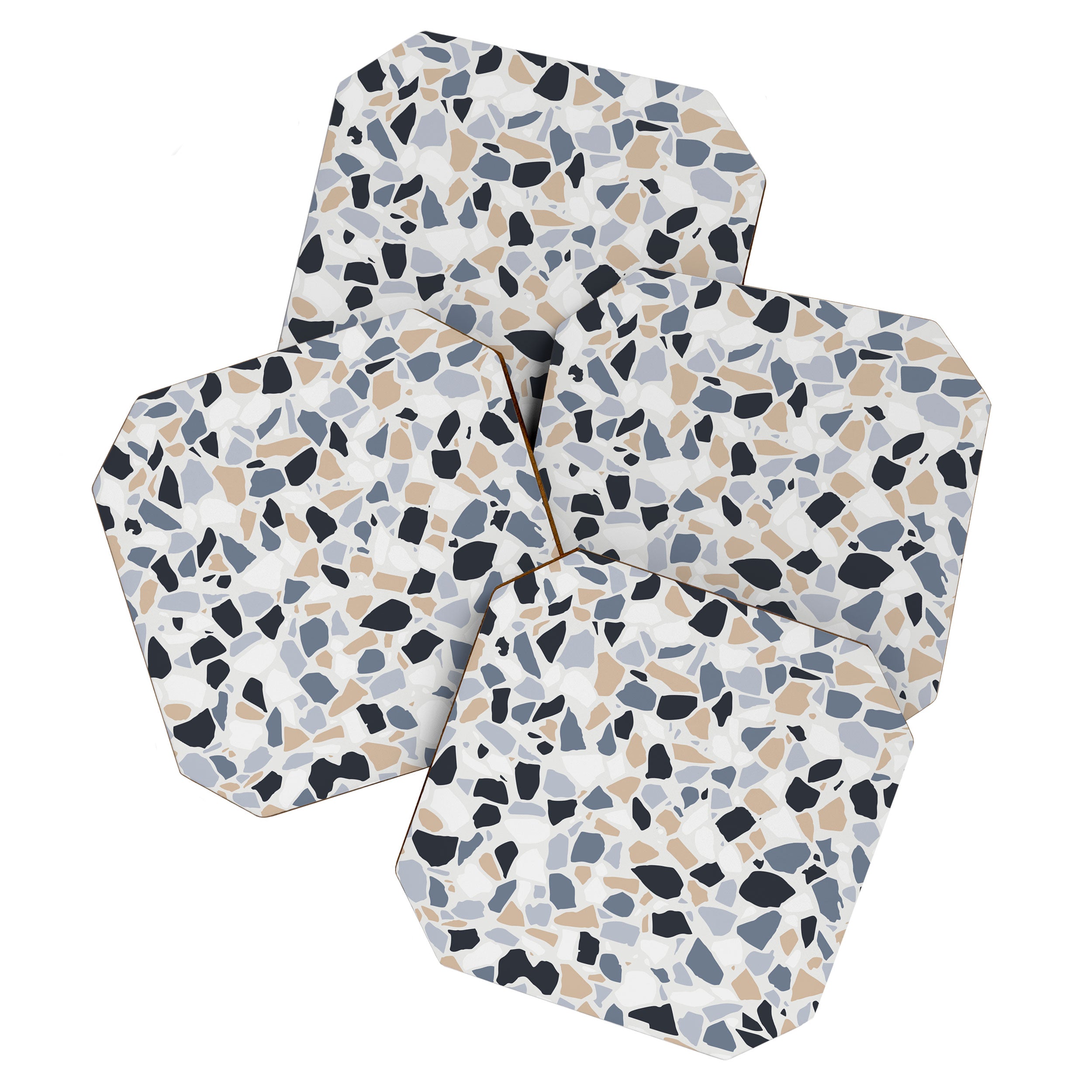 Terrazzo Mosaic Pattern, Gray and Neutral Coaster Gallery Image 1