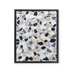 Terrazzo Mosaic Pattern, Gray and Neutral Framed Canvas Print Gallery Image 8