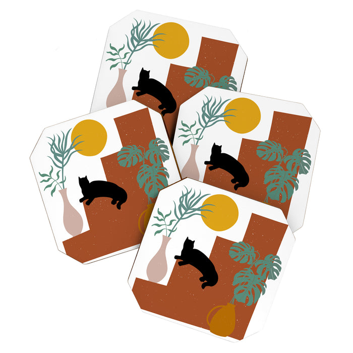 The Cat and The Sun II Coaster Gallery Image 1