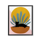 The Cat and The Sun III Framed Canvas Print Gallery Image 8