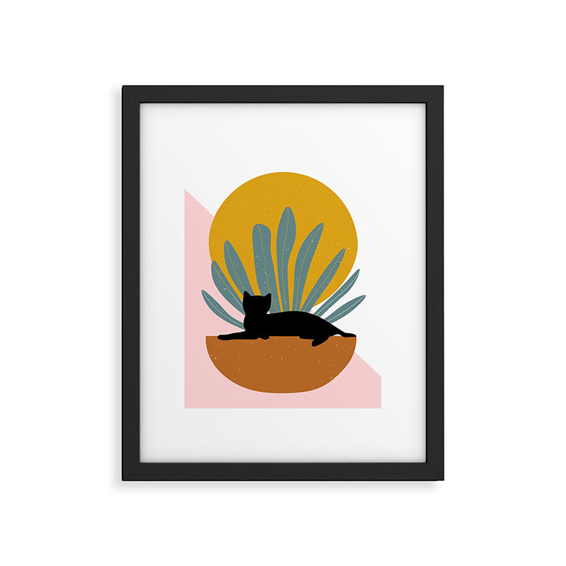 The Cat and The Sun III Framed Art Print Gallery Image 6