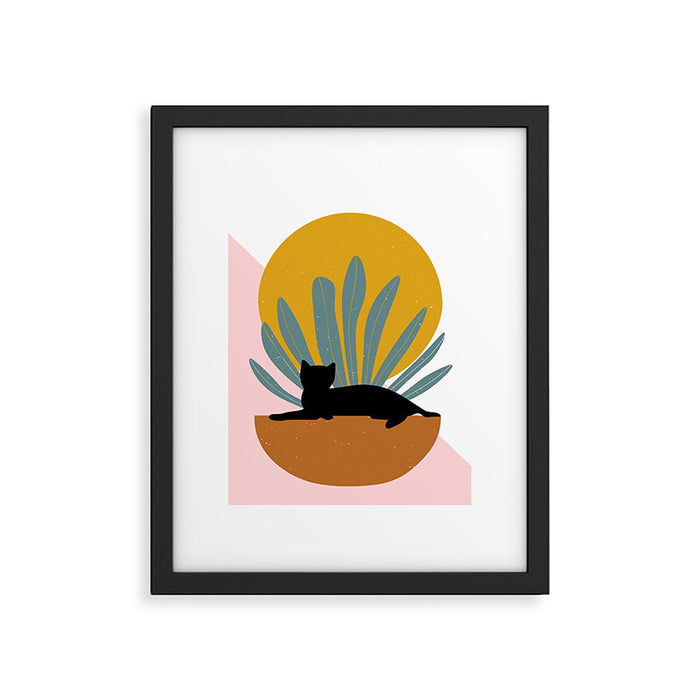 The Cat and The Sun III Framed Art Print Gallery Image 1