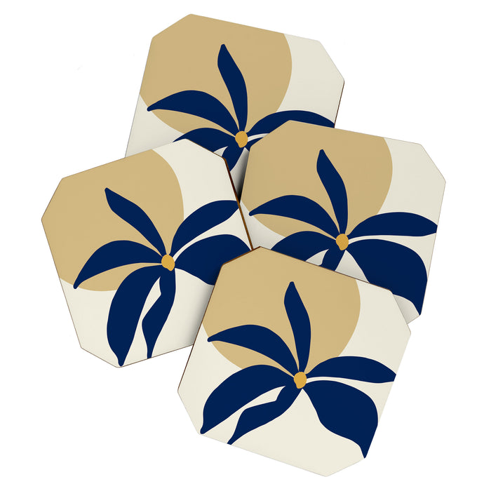 The Flower And The Sun, Floral Prints Coaster Gallery Image 1
