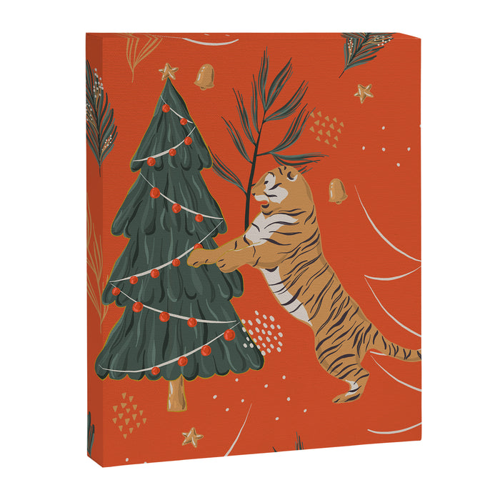 Tigers Christmas Canvas Print Gallery Image 1