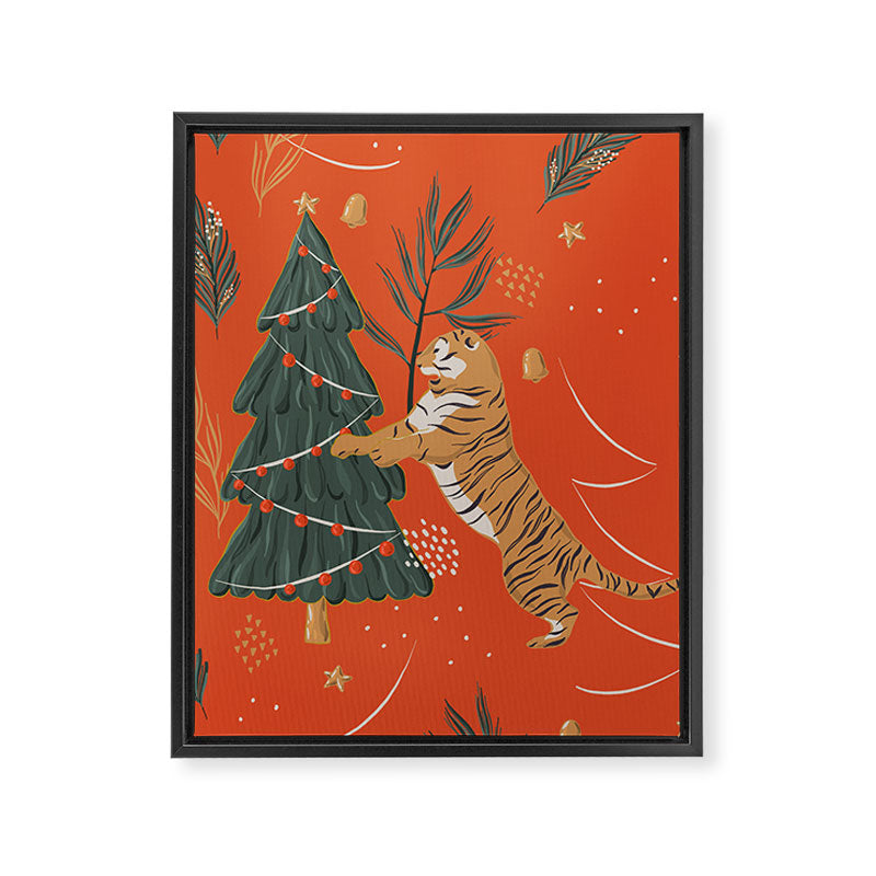 Tigers Christmas Framed Canvas Print Gallery Image 8