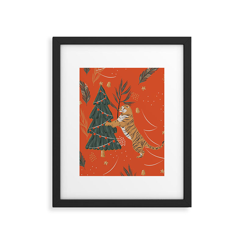 Tigers Christmas Framed Art Print Gallery Image 6