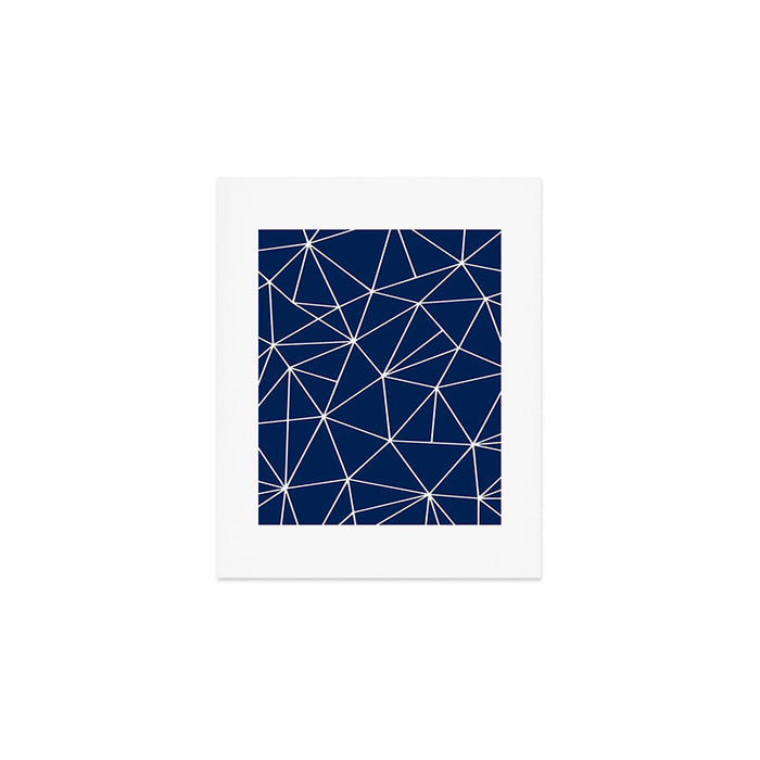 Triangle Geometric Art,  Navy Blue, Pieces Art Art Print Gallery Image 1