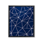 Triangle Geometric Art,  Navy Blue, Pieces Art Framed Canvas Print Gallery Image 8