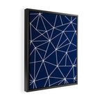 Triangle Geometric Art,  Navy Blue, Pieces Art Framed Canvas Print Gallery Image 2