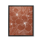 Tropical, Hibiscus, Floral Prints, Boho Wall Art Framed Canvas Print Gallery Image 8