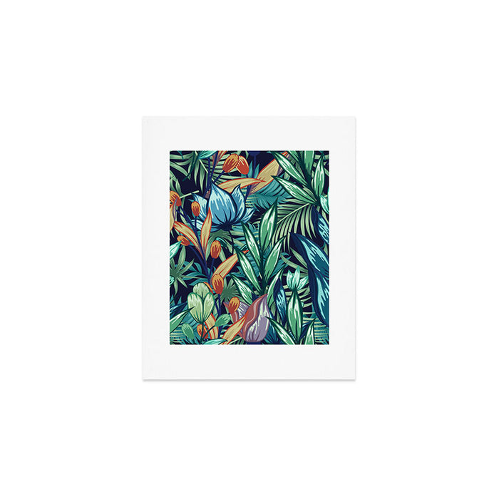 Tropical Jungle Colorful Garden, Floral Prints Art Print Gallery Image 1