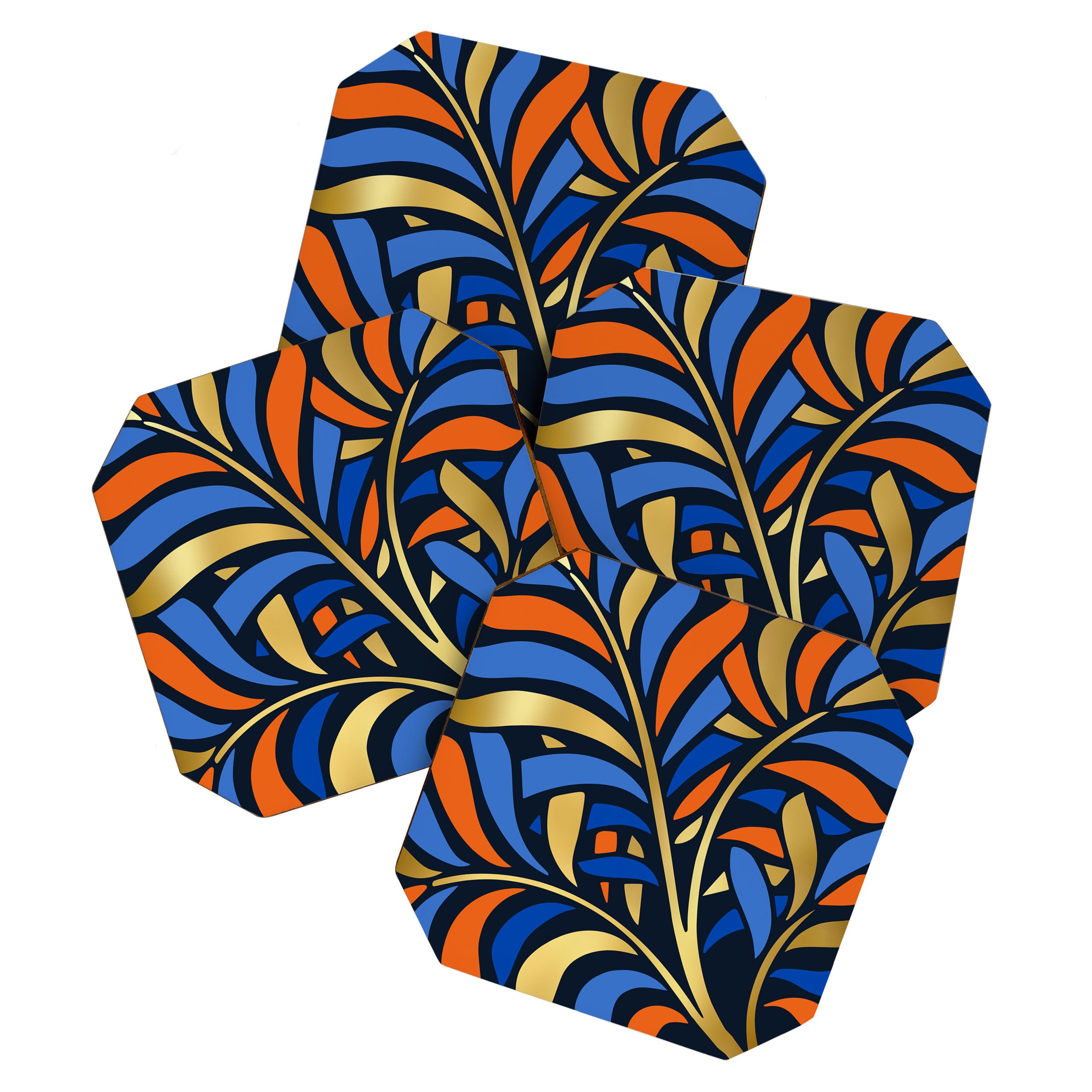 Tropical Leaf Decor Coaster Gallery Image 1