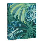Tropical Monstera Palm Leaves on Teal Canvas Print Gallery Image 8