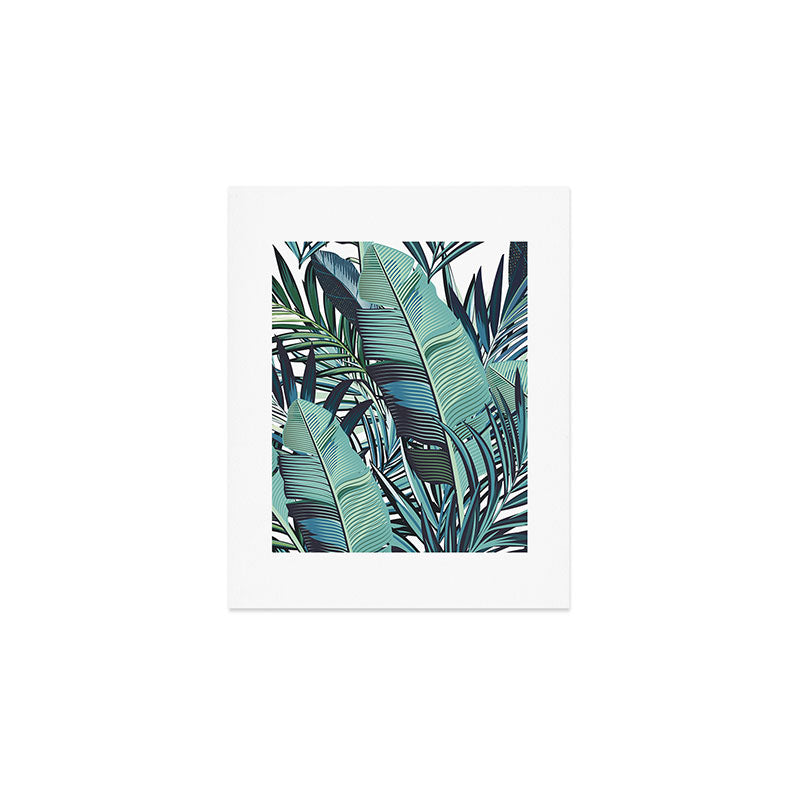 Tropical, Palm Trees, Green and Blue, Abstract Art Print Gallery Image 1