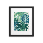 Tropical Palms, Green and Blue, Abstract Framed Art Print Gallery Image 6