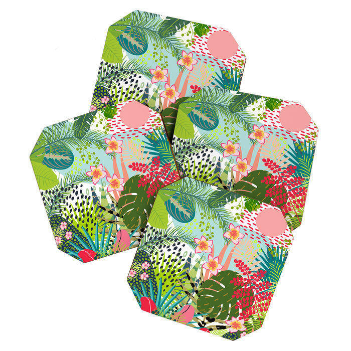 Tropical, Palms, Jungle Prints, Nature Art. Coaster Gallery Image 1