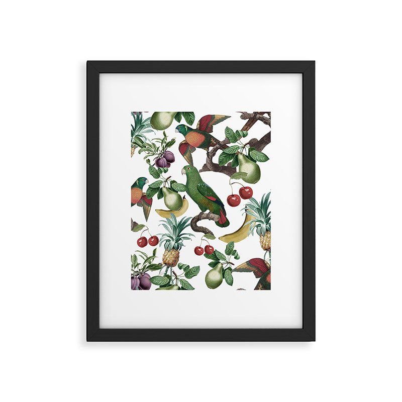 Tropical Vintage Floral and Fauna Framed Art Print Gallery Image 6