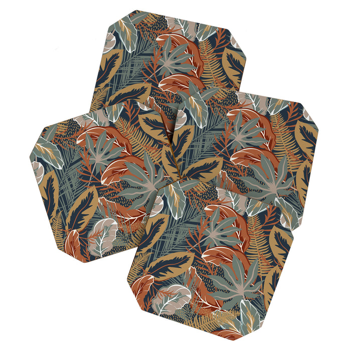Tropical Wild Garden, Boho Wall Art Coaster Gallery Image 1