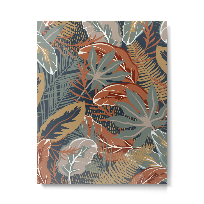 Tropical Wild Garden, Boho Wall Art Metal Print Gallery Image 1