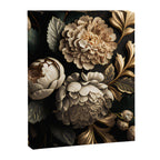 Victorian Cameo and Dark Floral Print Canvas Print Gallery Image 8