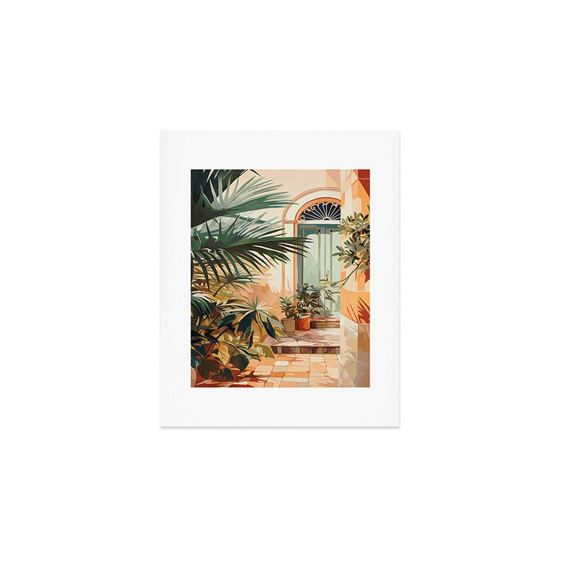Villa Courtyard Mediterranean Art Art Print Gallery Image 1
