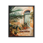 Villa Courtyard Mediterranean Art Framed Canvas Print Gallery Image 8
