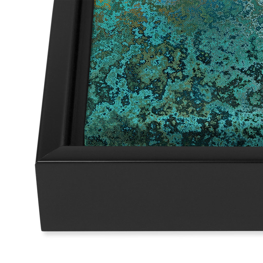 Vintage Copper and Teal Rust Framed Canvas Print Gallery Image 3