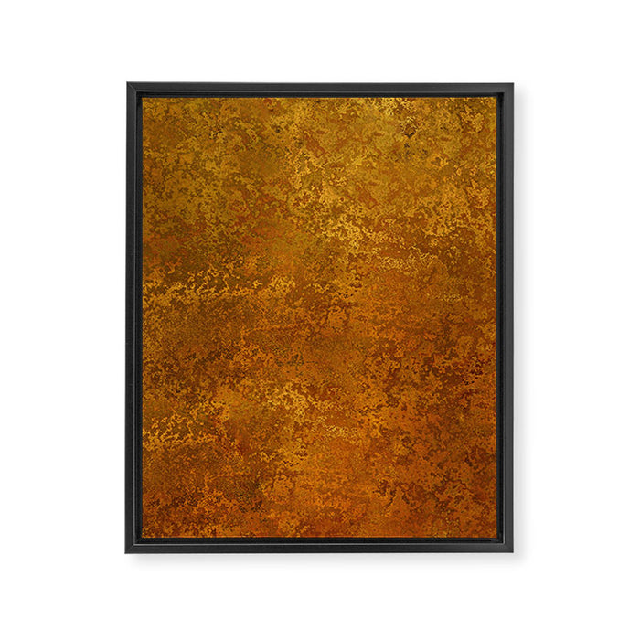 Vintage Gold Rust, Minimal Art Framed Canvas Print Gallery Image 1