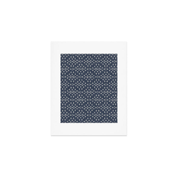 Vintage Patterned Blue Art Print Gallery Image 1