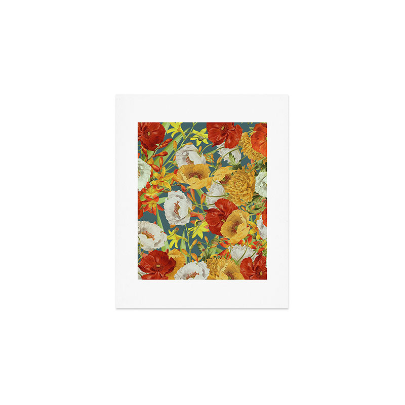 Vintage Poppy Floral Art Print Gallery Image 1