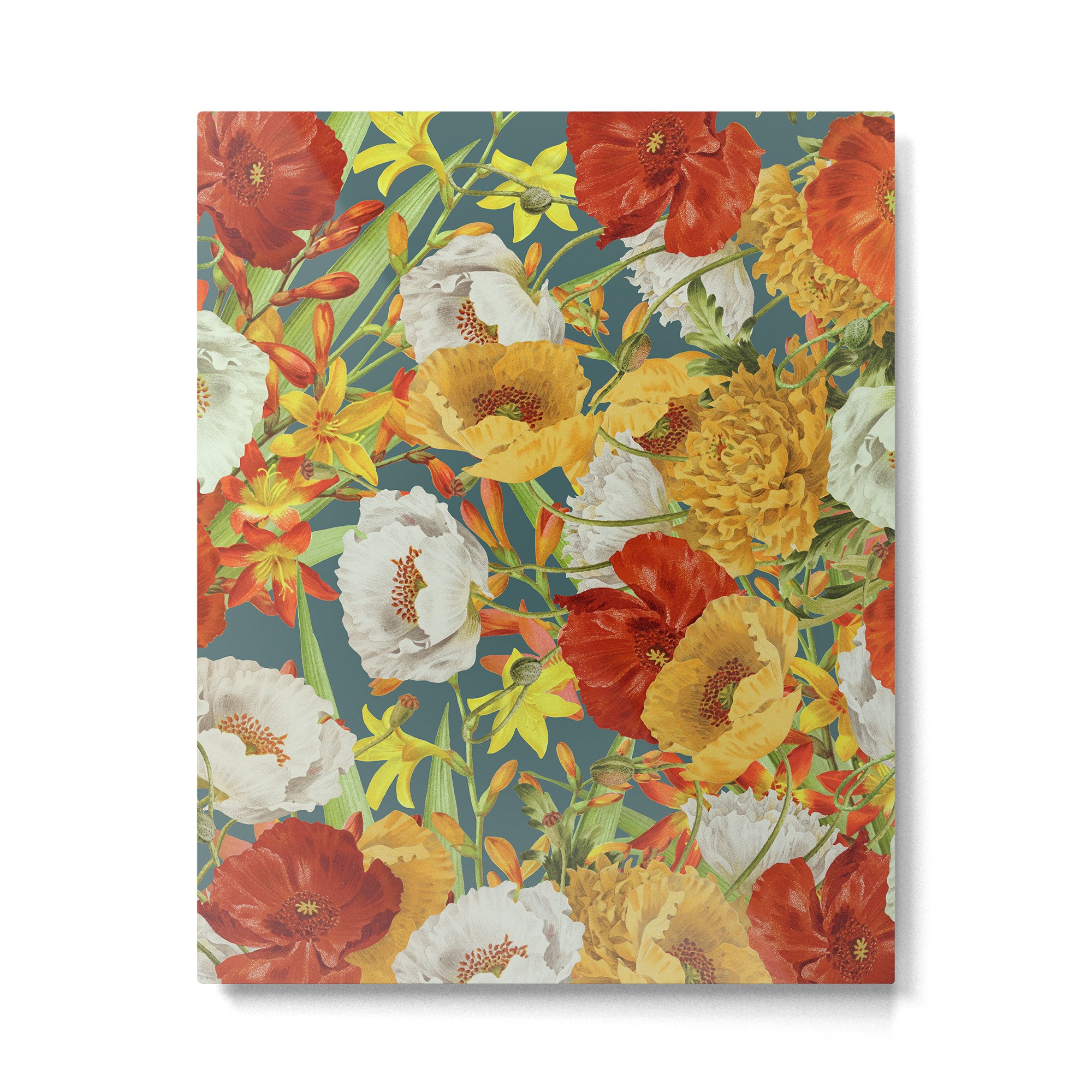 Vintage Poppy Floral Metal Print Gallery Image 6