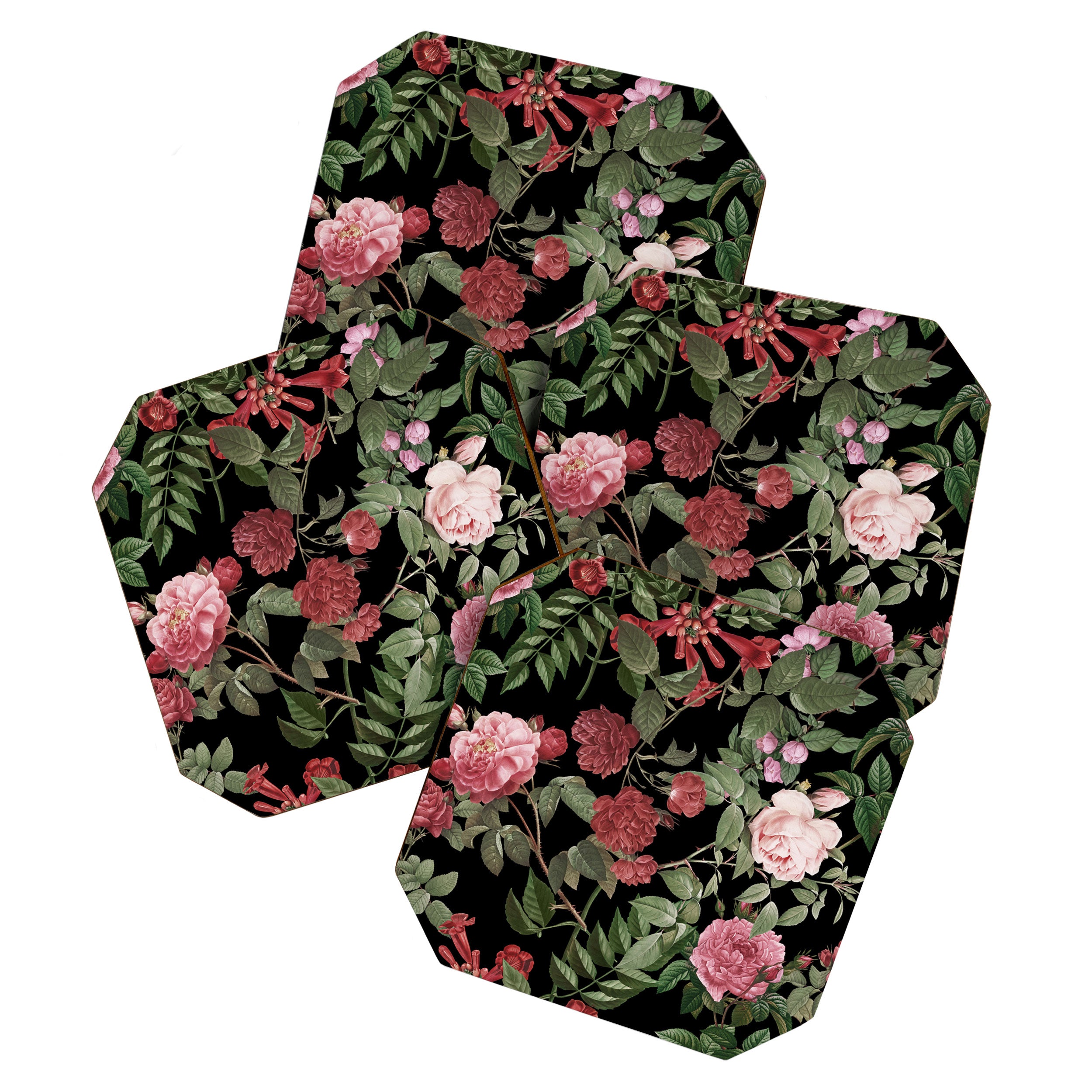 Vintage Roses, Floral Prints Coaster Gallery Image 1