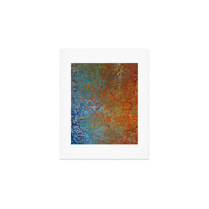Vintage Rust, Copper and Blue Art Print Gallery Image 1
