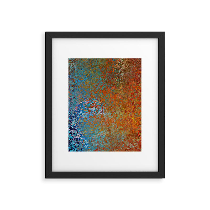 Vintage Rust, Copper and Blue Framed Art Print Gallery Image 6