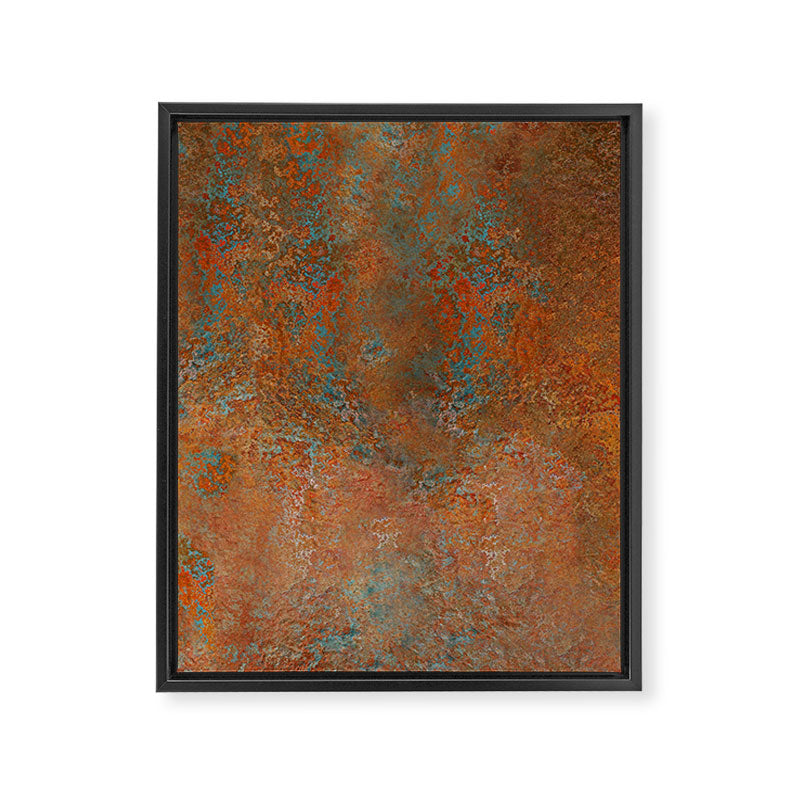 Vintage Rust Copper Framed Canvas Print Gallery Image 8