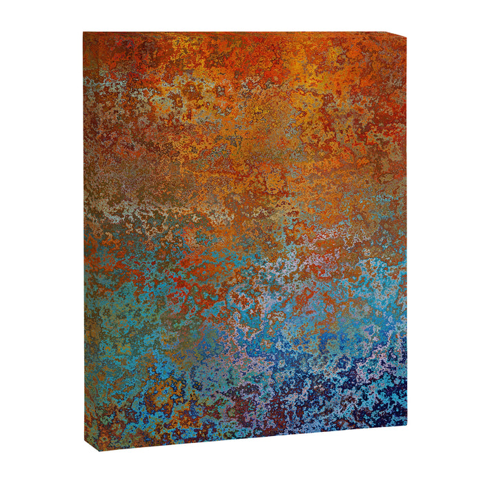 Vintage Rust, Terracotta and Blue Canvas Print Gallery Image 1