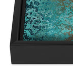 Vintage Teal and Copper Rust Framed Canvas Print Gallery Image 3