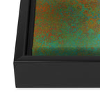 Vintage Teal and Copper Rust Framed Canvas Print Gallery Image 3